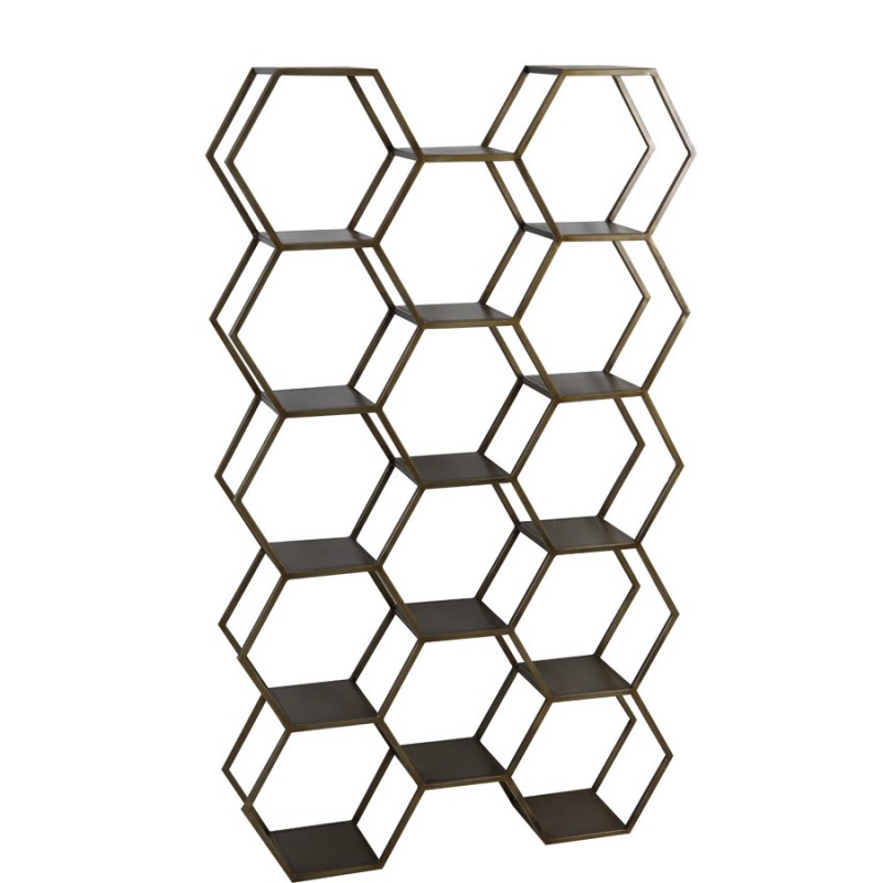 HEXAGON14 BRASS SHELF - CABINETS, SHELVES